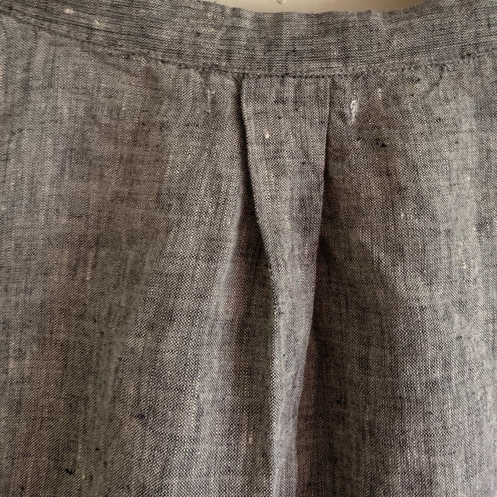 Andrea Jovine Linen Black Cream Pocket Blouse Size Large - Picture 9 of 12